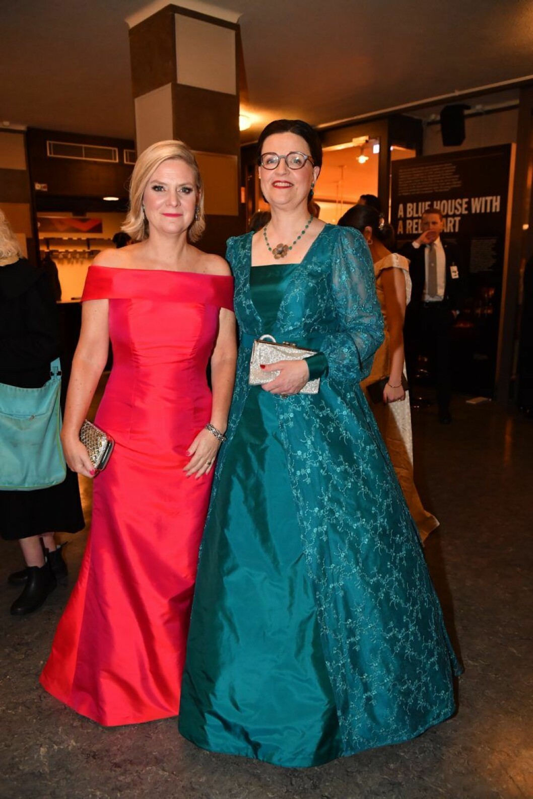 Finansminister Magdalena Andersson och utbildningsminister Anna Ekström. Finansminister Magdalena Andersson (S) och utbildningsminister Anna Ekström på Nobel 2019