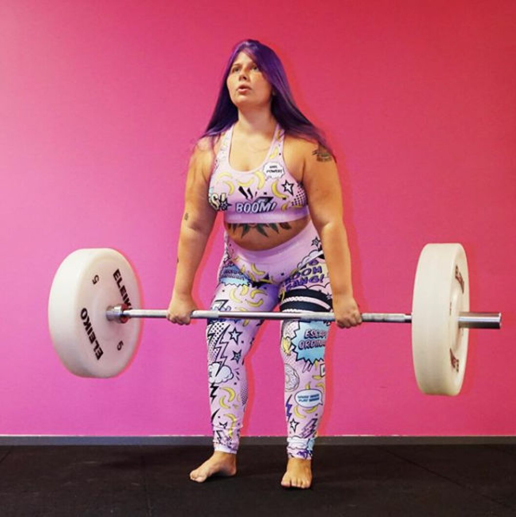 Sara ”Fitnessfeministen” Dahlström. Foto: @fitnessfeministen/Instagram Tyngdlyftaren och kroppspositivisten Sara "Fitnessfeministen" Dahlström.