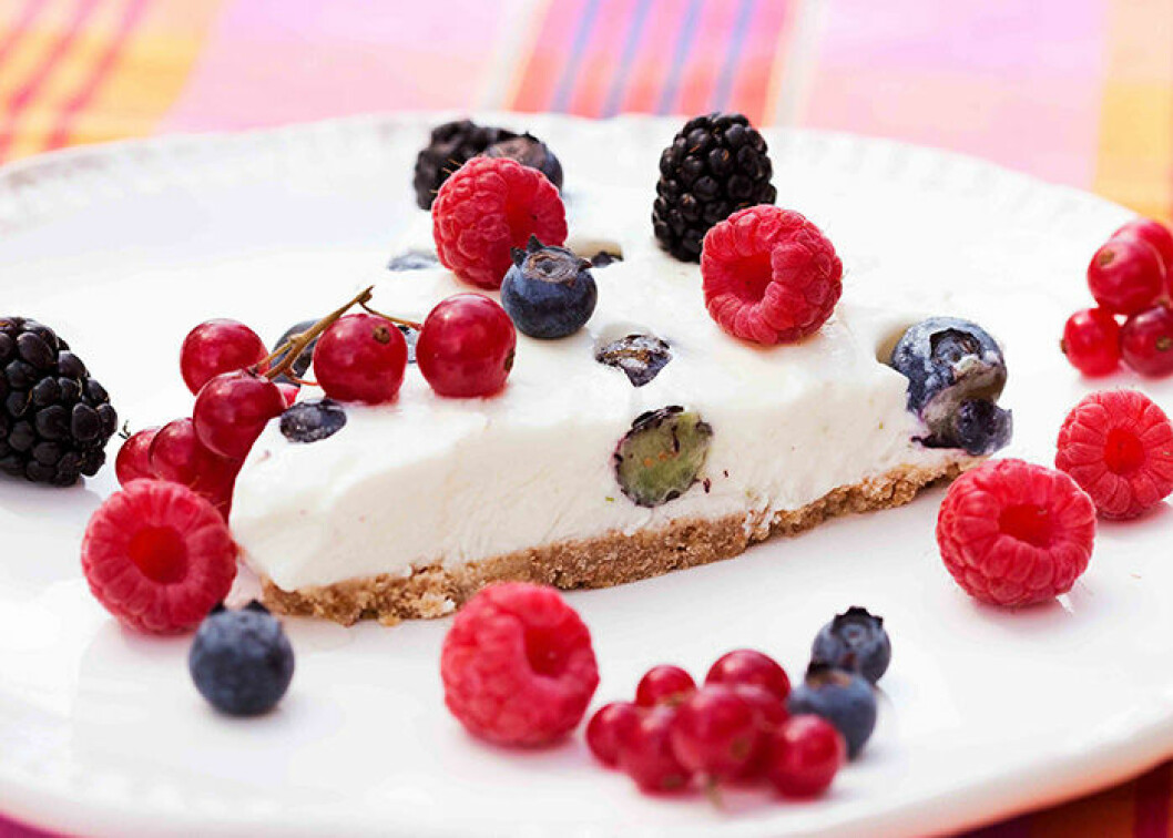 Yoghurtdessert: Frozen yoghurttårta