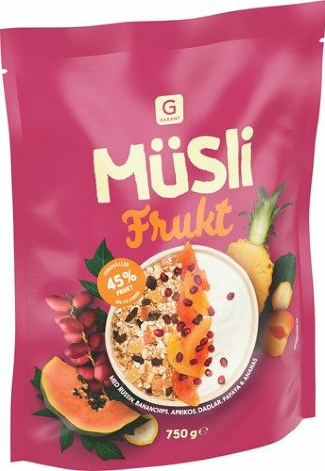 musli med mycket socker