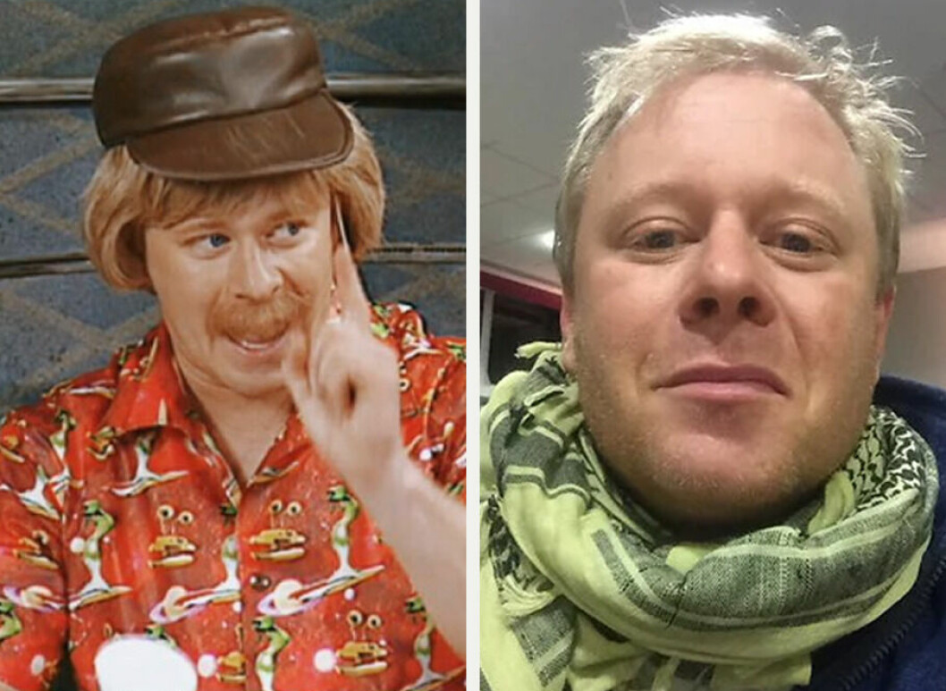 Skådespelaren Jonas Sykfont då och nu. Skådespelaren Jonas Sykfont då och nu.