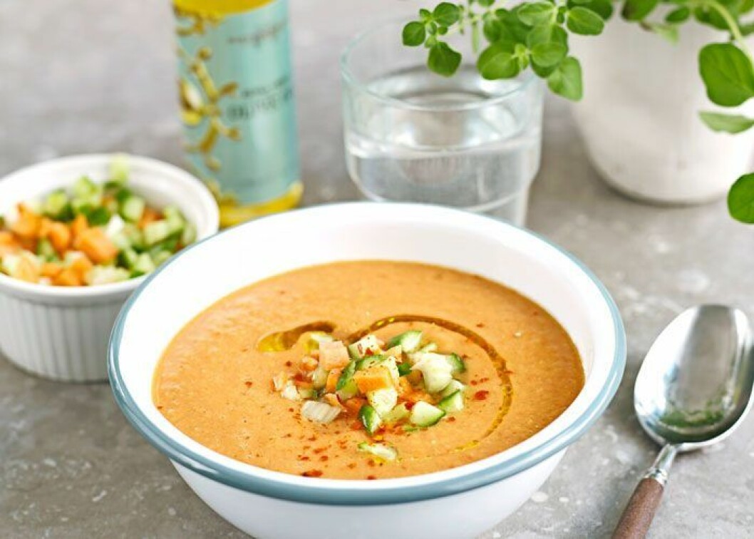 Nyttig midsommarmat! Gazpacho till sommarfesten