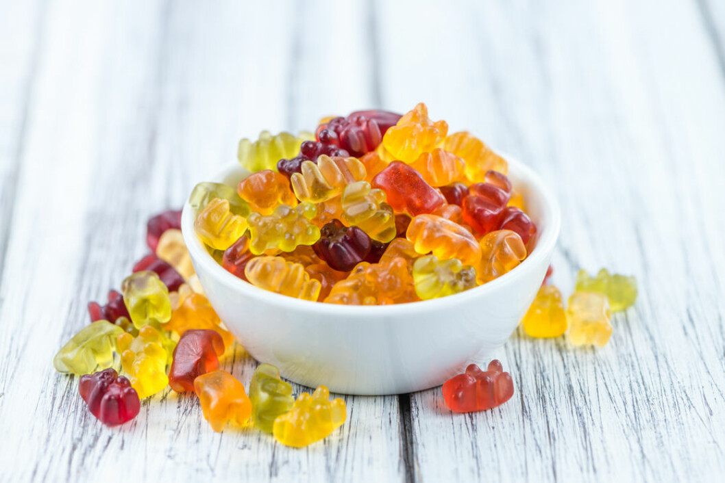 Godis med gelatin.