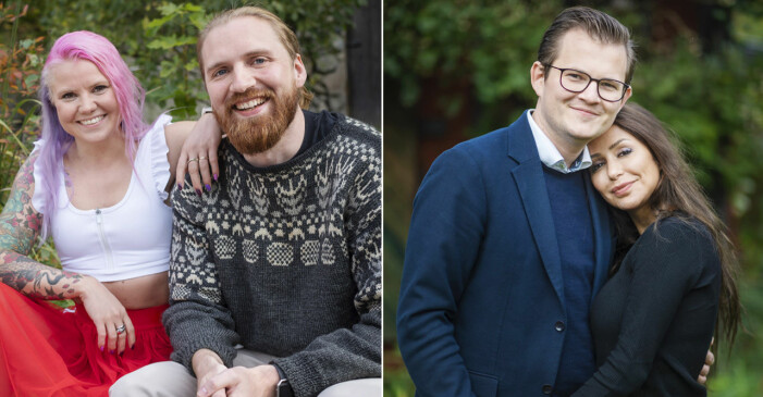 Elina Raeder med Albin Ringstad till vänster, och Jacob Claesson med Elahe Eskandari till höger. Elina Raeder med Albin Ringstad, och Jacob Claesson med Elahe Eskandari