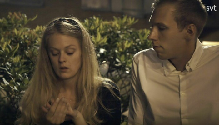 Sofia och Anton när de försöker lösa sitt bråk i programmet.