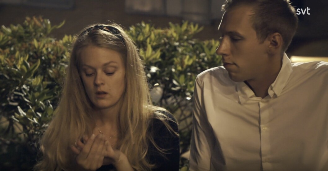 Sofia Lindhes och Anton Pehrsons midsommarfirande slutade inte som de hade tänkt sig. Sofia Lindhe och Anton Pehrson i säsong sju av Gift vid första ögonkastet.