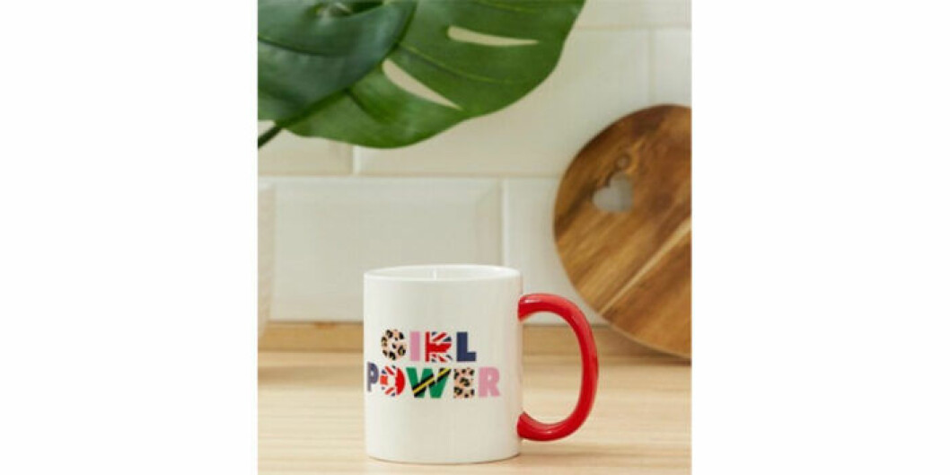 Mugg med GRL POWER text