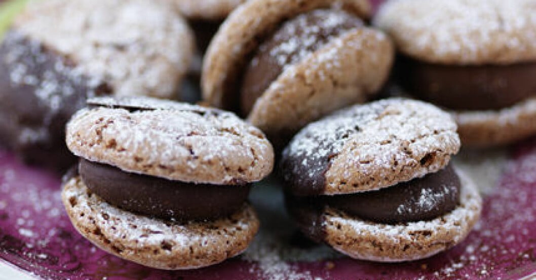 Glutenfria macarons.
