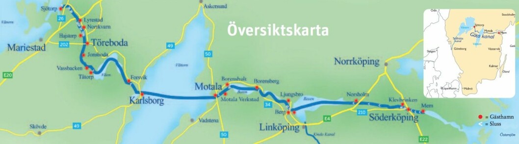 Göta kanal cykelled.