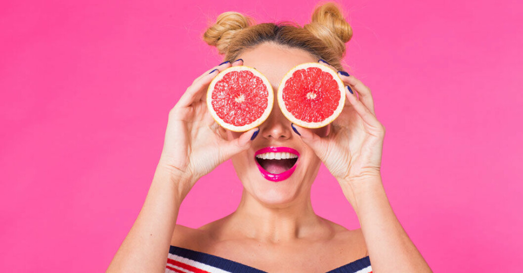 Grapefrukt innehåller massa vitaminer.