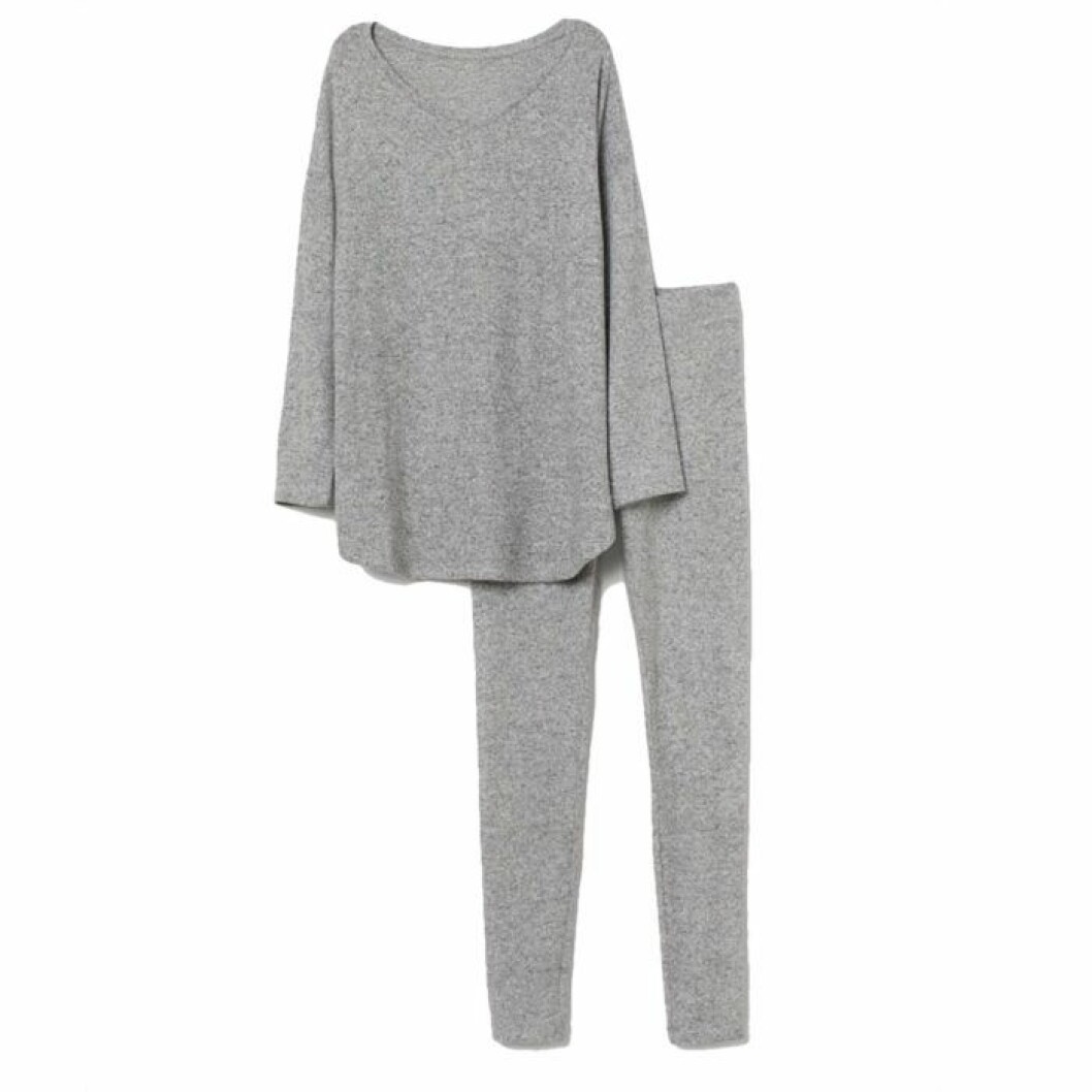 Grått mjukisset i trikå från H&M