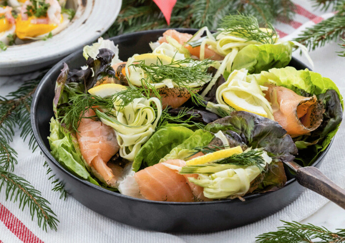 Gravad lax med picklad fänkålmm