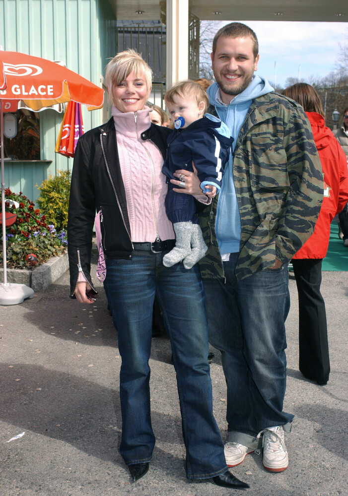Gry Forsell med familj på Gröna Lund. Gry forssell