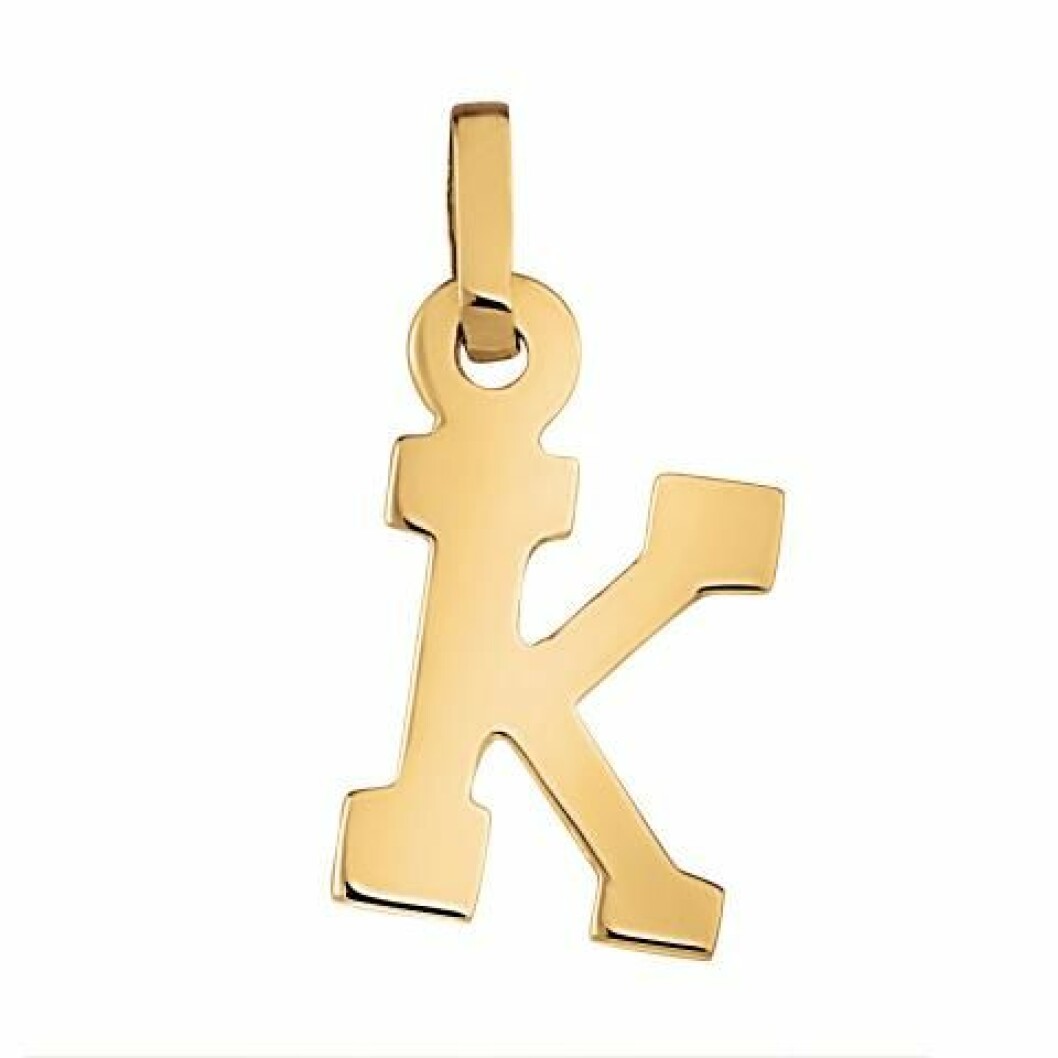 Bokstav halsband i guld