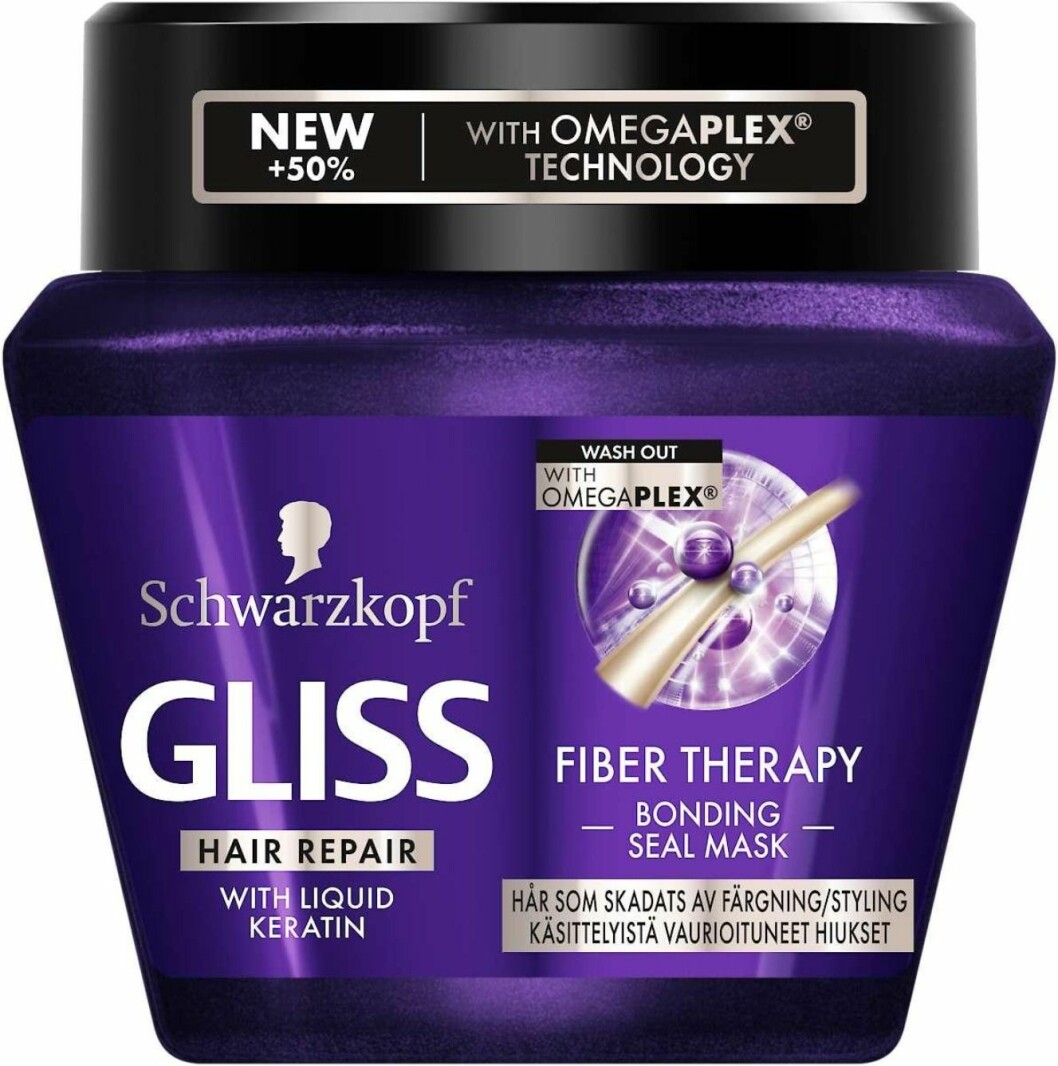 Gliss Fiber Therapy Bonding Seal Mask, 80 kr, lagar hår som blivit slitet av färgning.