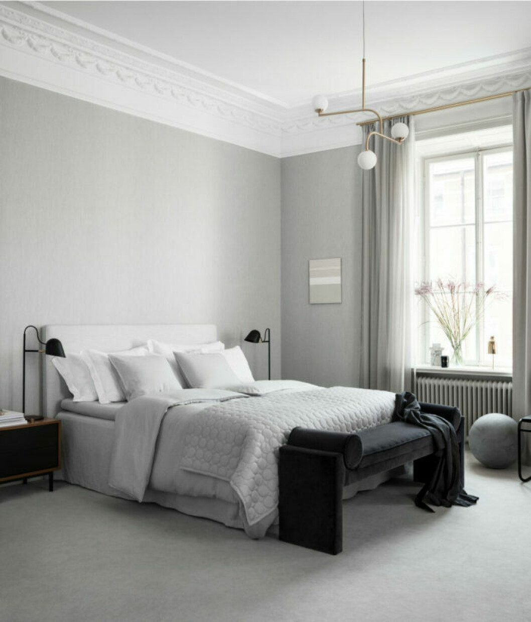 Sovrum med mjuka textilier, tvåsamhet och lugn färgskala – har sover man gott! | Bild: H&M Home