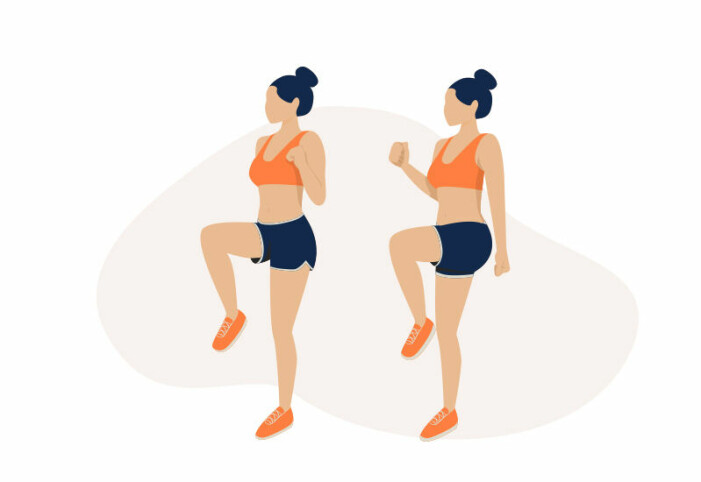 kvinna tränar hiit, som Michael Mosley rekommenderar
