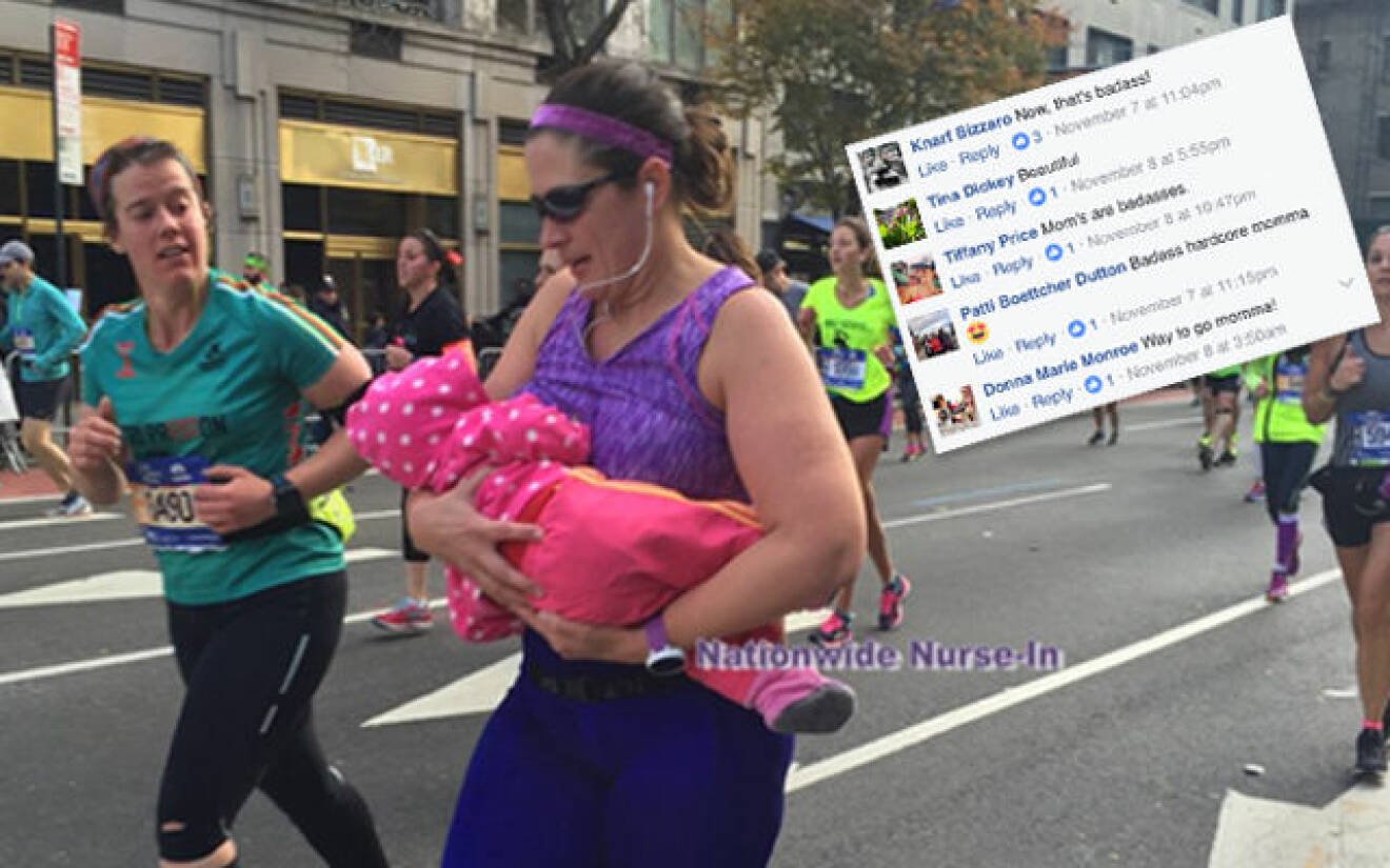 Ammande mamma i New York marathon