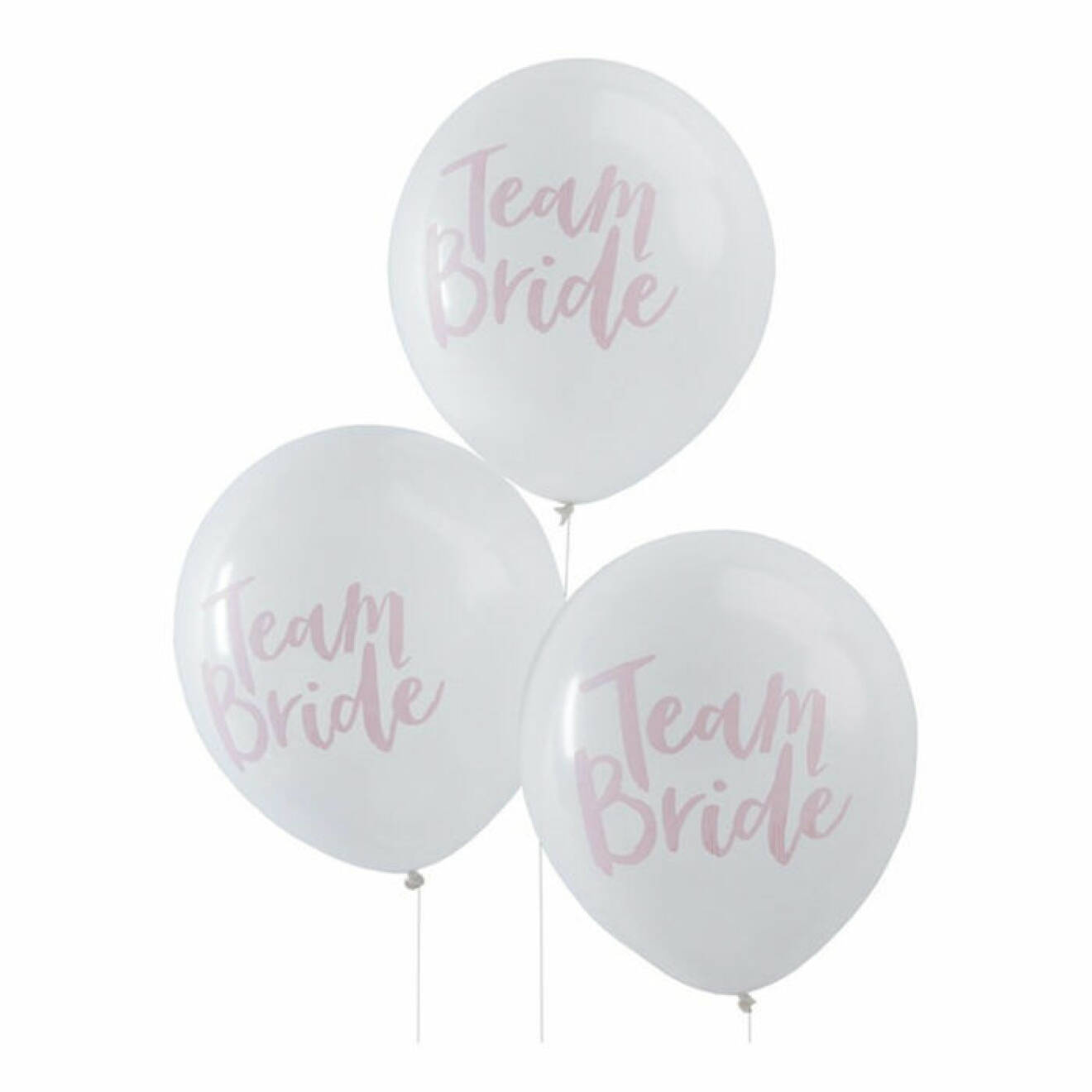 Vita ballonger med team bride