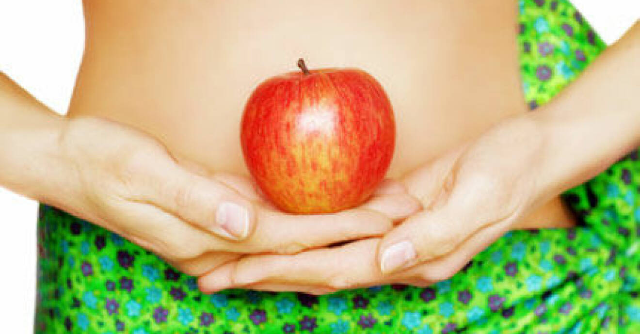 Äpplen kan ge uppsvälld mage.