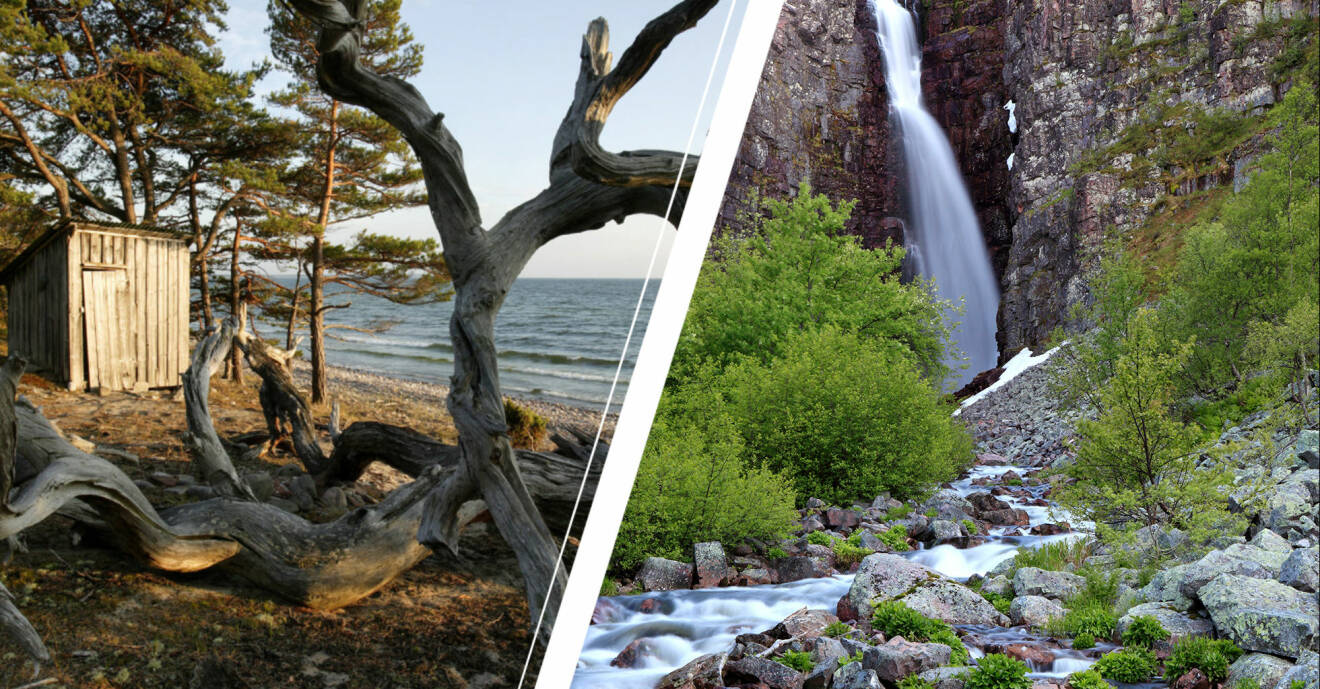Trollskogen, Öland och Njupeskär vattenfall