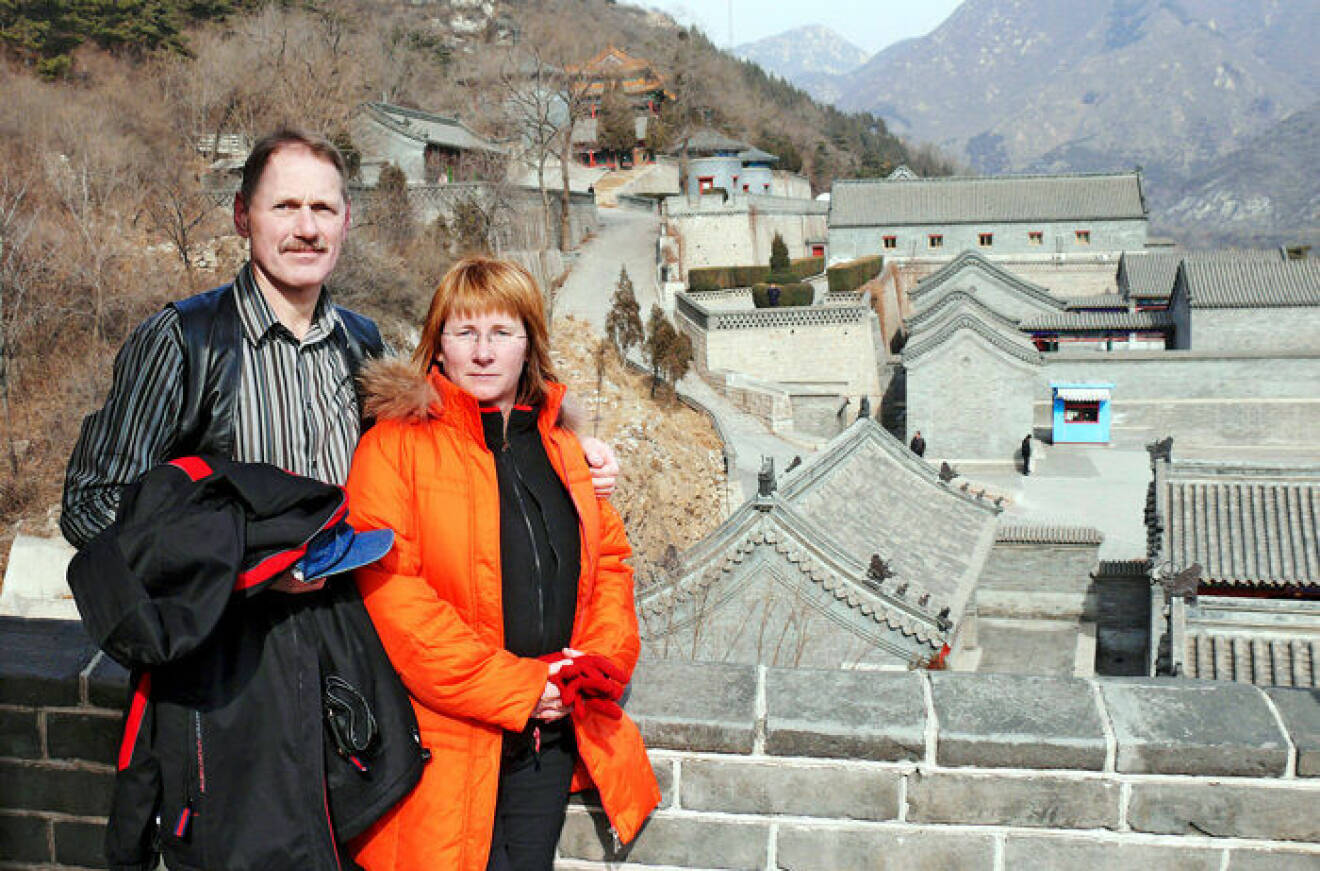 2006 gjorde Sven och Lisbet en oförglömlig resa till Kina. "Vi skulle ju bli gamla tillsammans", säger Lisbet.