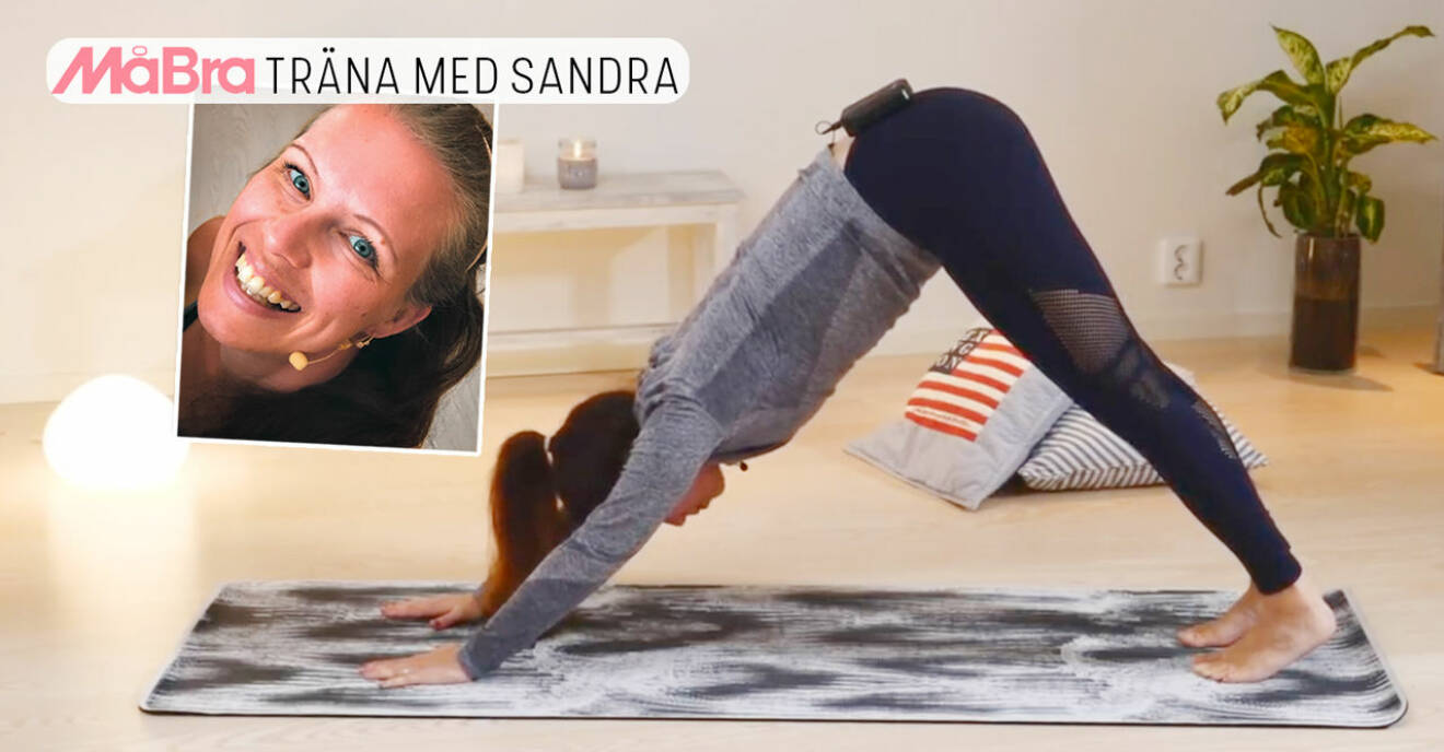 Yoga för stel rygg, med Sandra Friberg.
