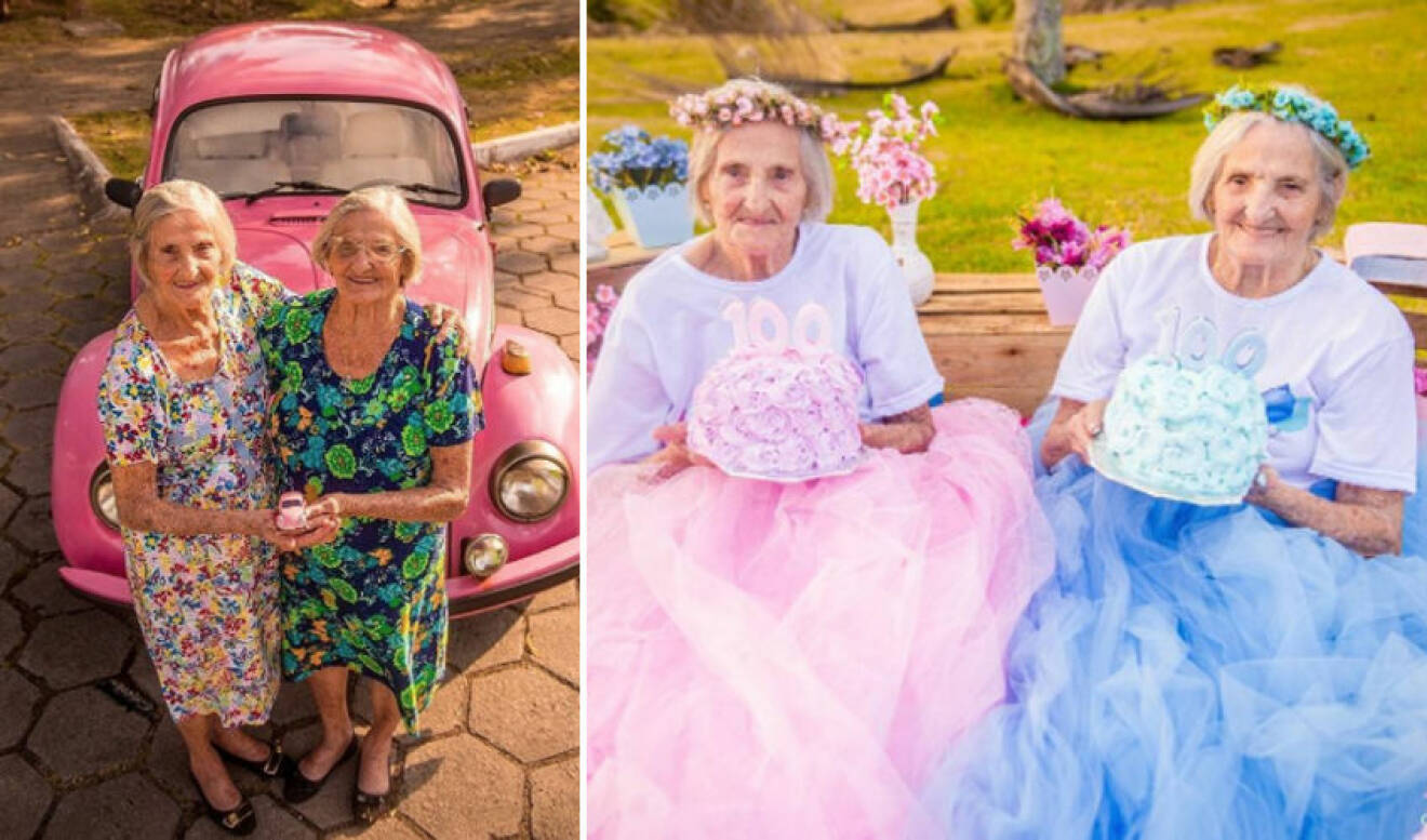 Tvillingsystrarna Maria och Paulina fyller 100.