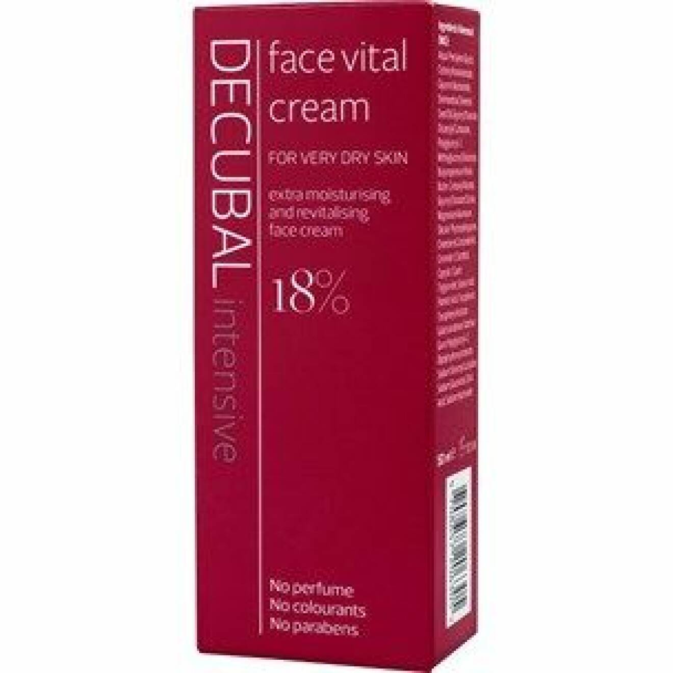 En bild på produkten Decubal – Face Vital Cream, en ansiktskräm för dig med torr hy. 