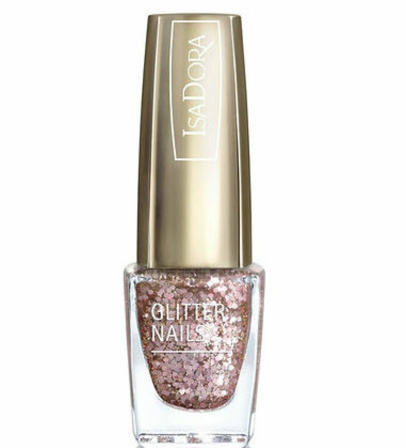 En bild på nagellacket Isadora i nyansen Glitter Nails, Cosmo Rose. 