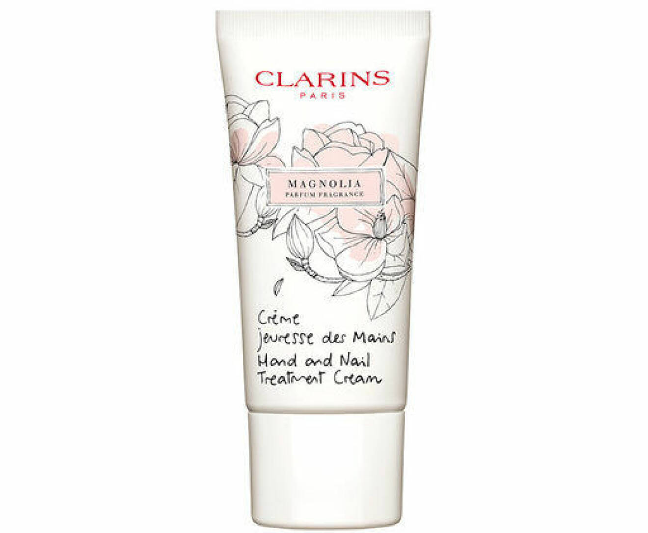 En bild på den återfuktande handkrämen Clarins – Hand And Nail Treatment Cream Magnolia som säljs på Åhlens.