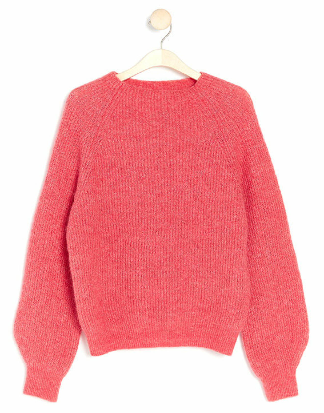 Rosa stickad tröja i alpackablandning från Pink Collection från Lindex.