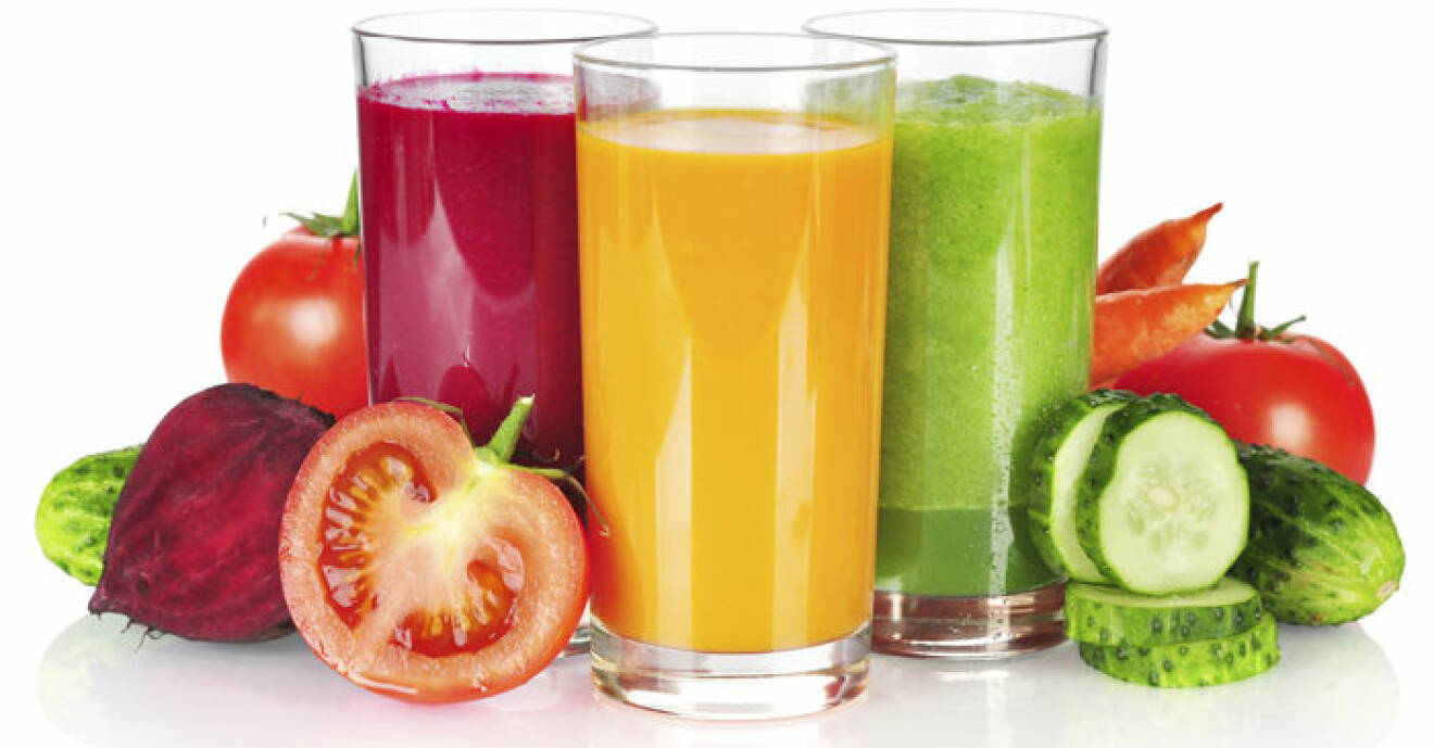 Färskpressad juice innehåller mängder av vitaminer och antioxidanter.