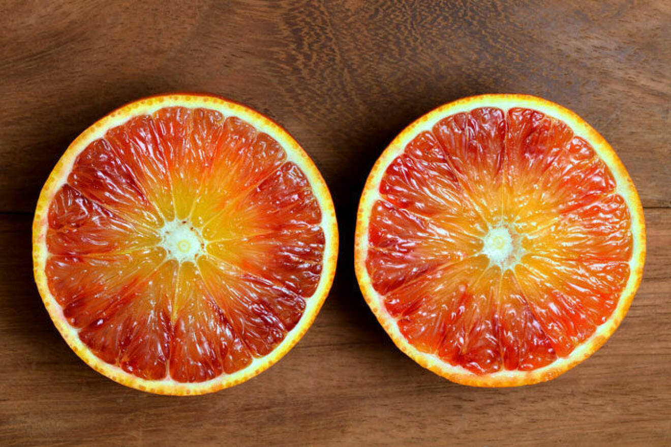 Tarocco – enligt många den godaste apelsinen. 