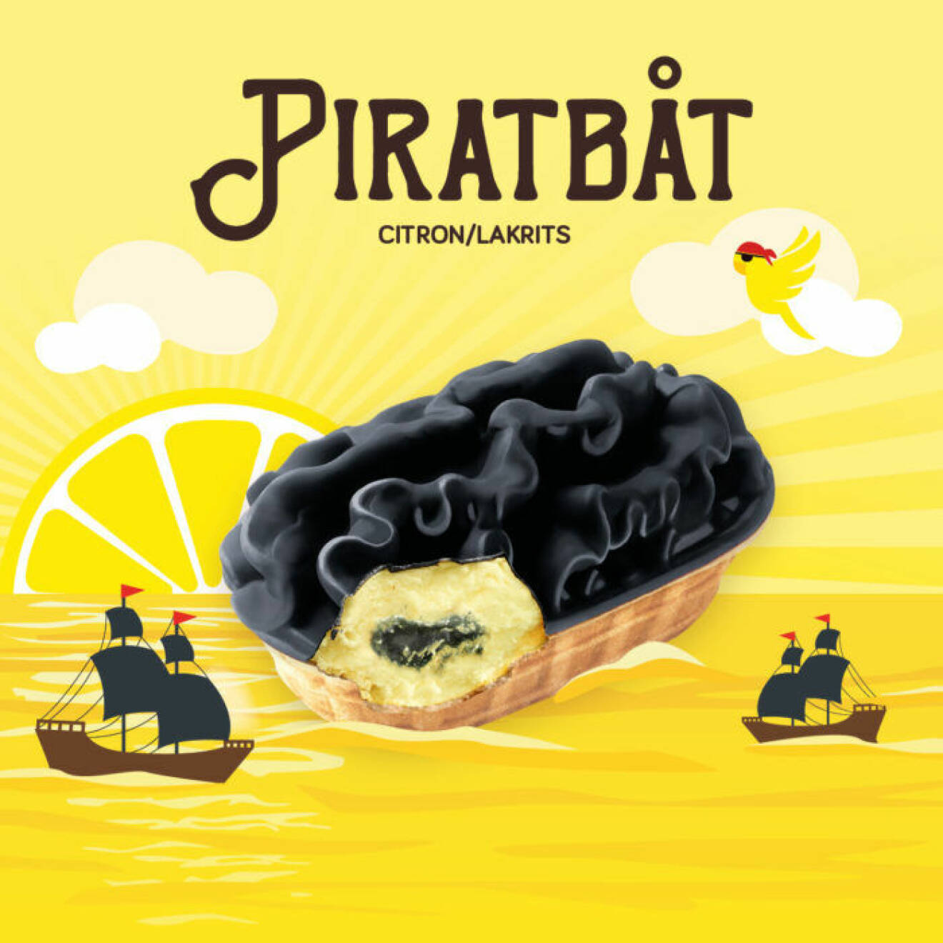 Piratbåt citron lakrits