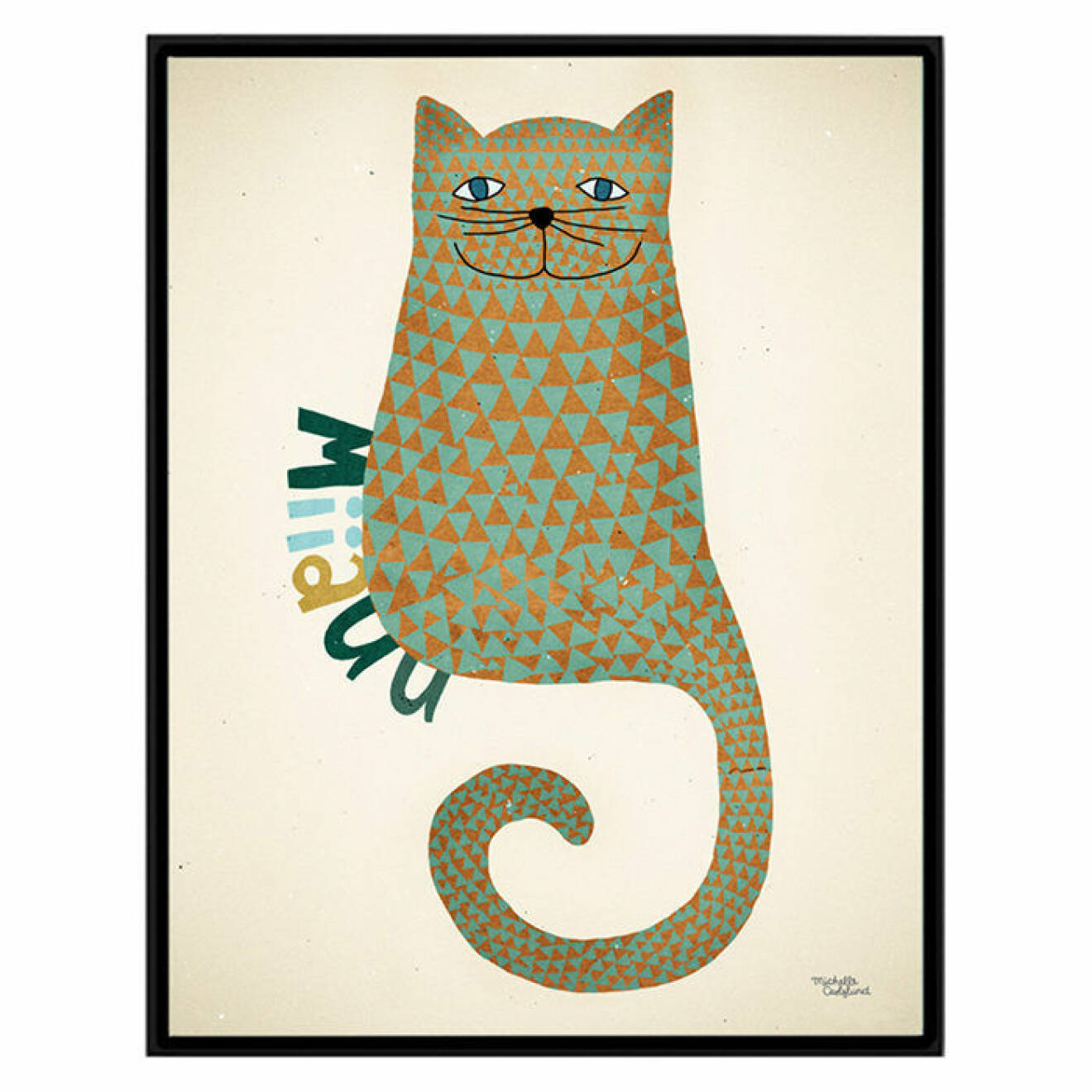 Poster med katt till barnrummet, av Michelle Carlslund