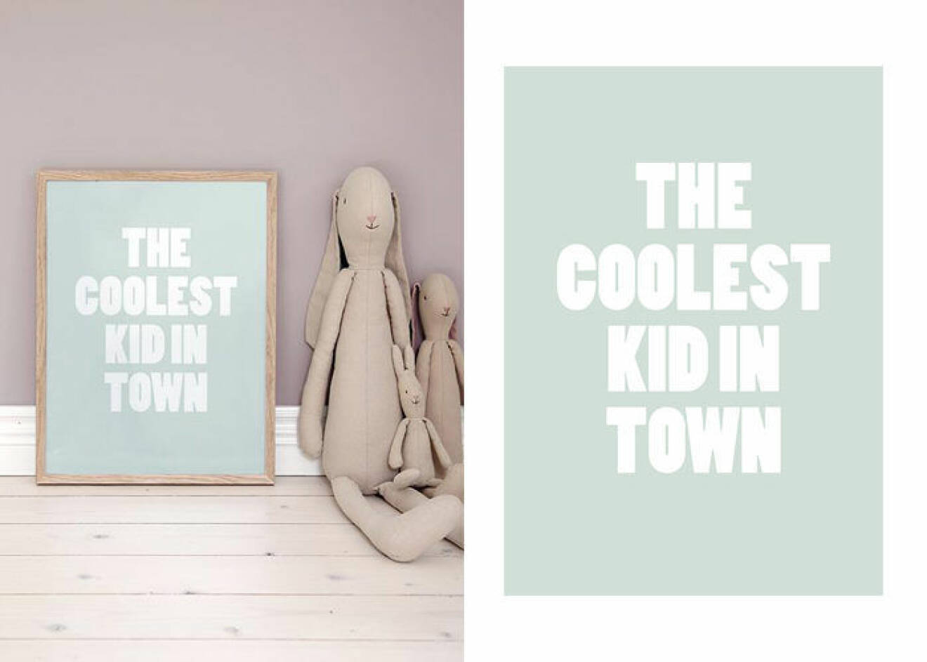 Poster mes texten The Coolest Kid in Town från Desenio