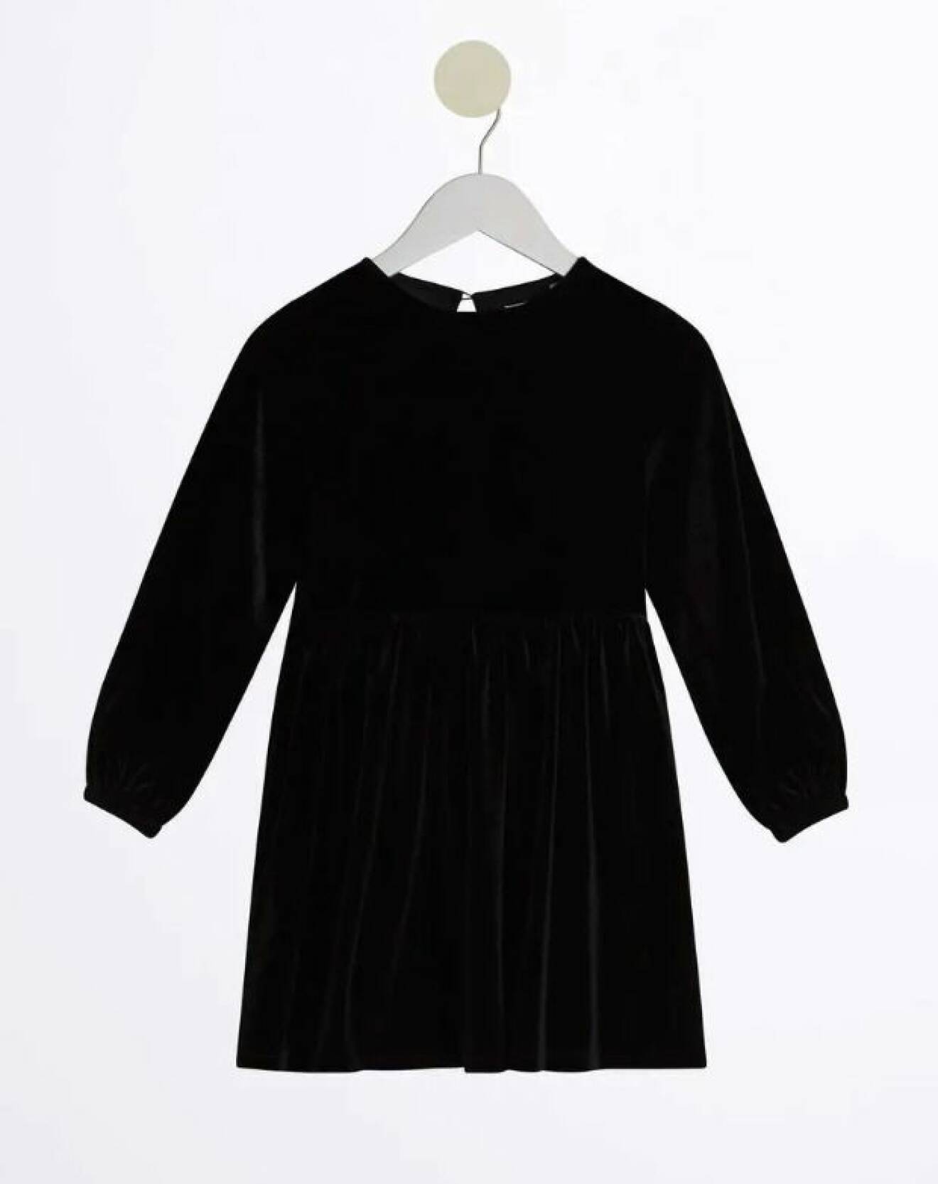 Gina tricot mini – svart sammetsklänning barn