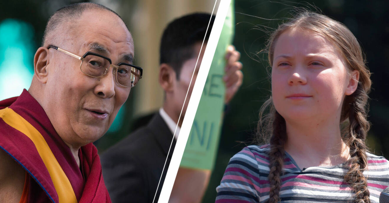 Dalai lama och Greta Thunberg samtalade i helgen.