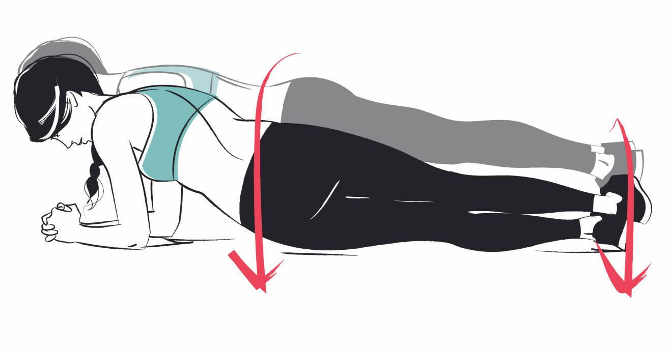 Bästa magövningen för starkare bål – planka med höftdopp