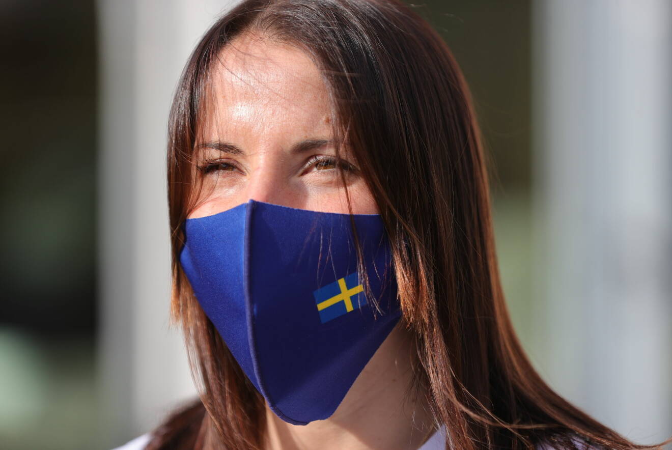 Charlotte Kalla med munskydd