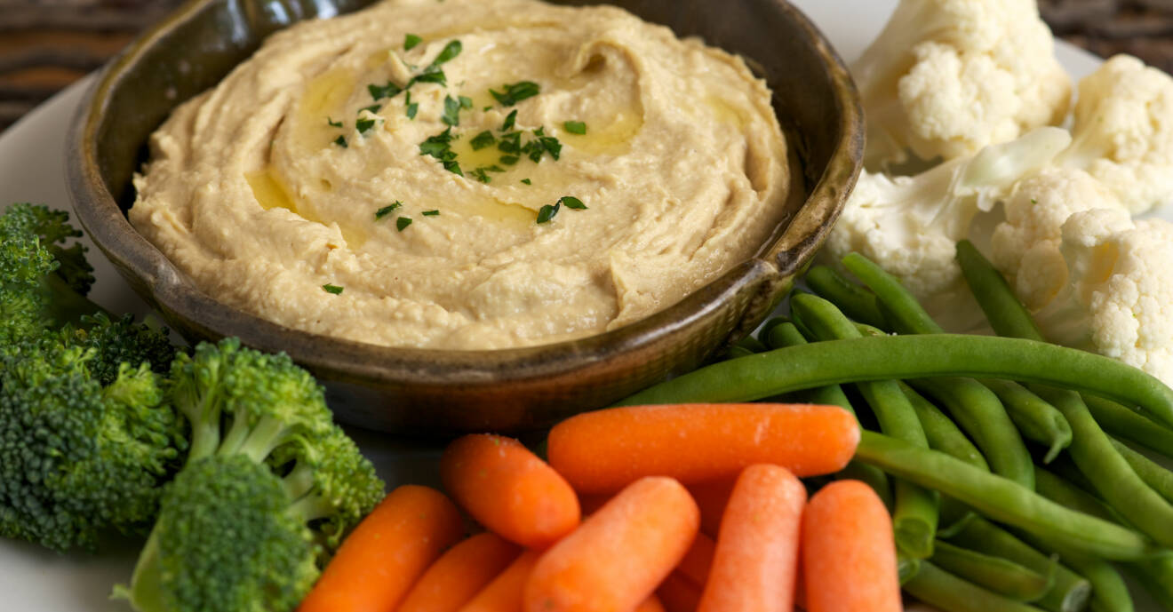 Hummus och grönsaker