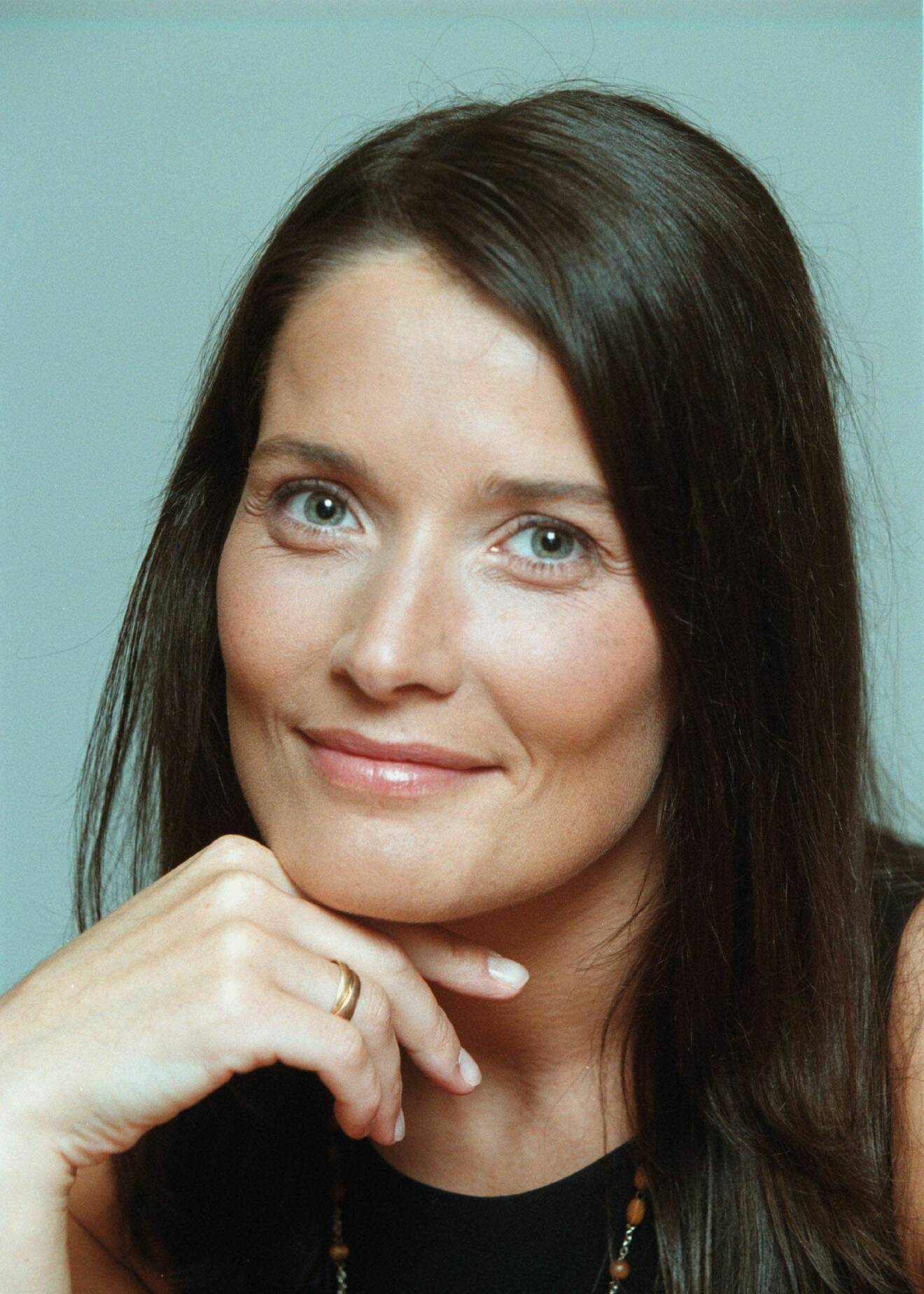Agneta Sjödin 1992 inför programmet sikta mot stjärnorna