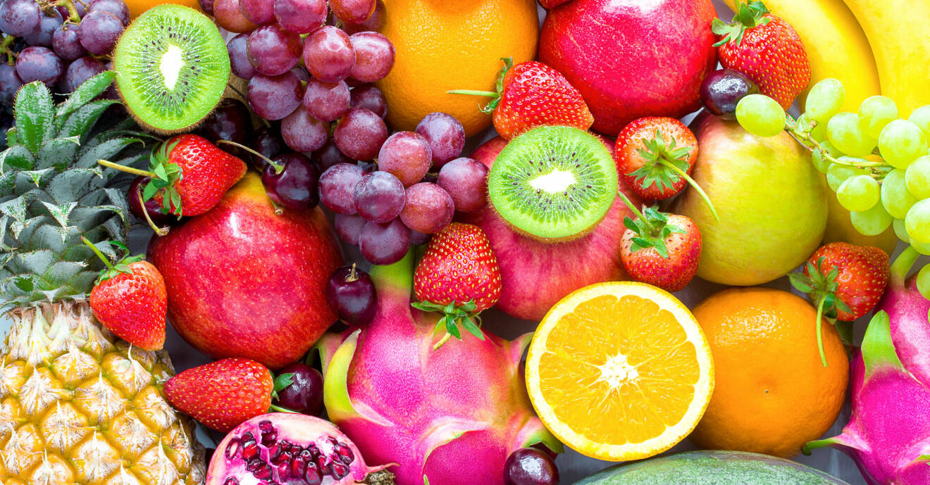 Frukt innehåller det naturliga sockret fruktos, och ibland glukos
