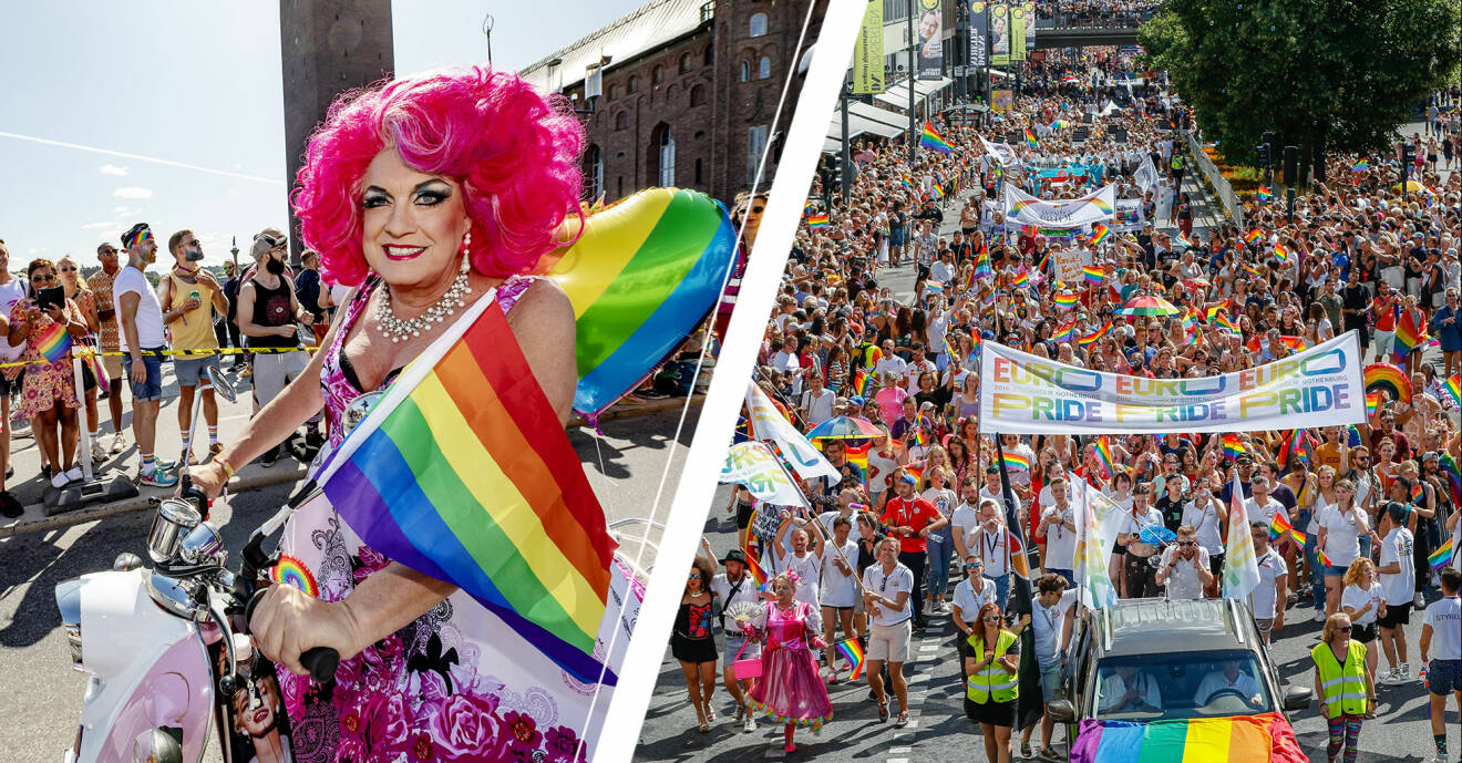 Babsan i prideparaden/ prideparaden 2018.