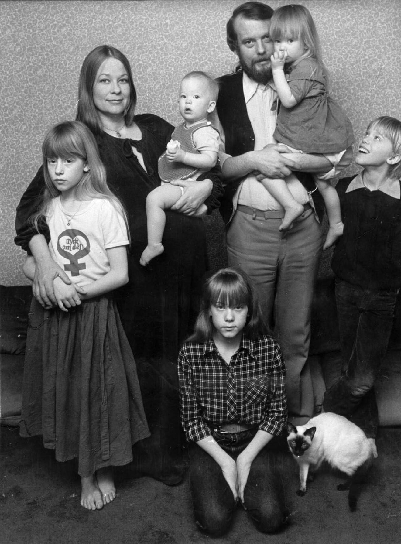 Anna Wahlgren med framlidne kyrkoherden Bo Söderberg, som Anna fick sina tre yngsta barn tillsammans med.