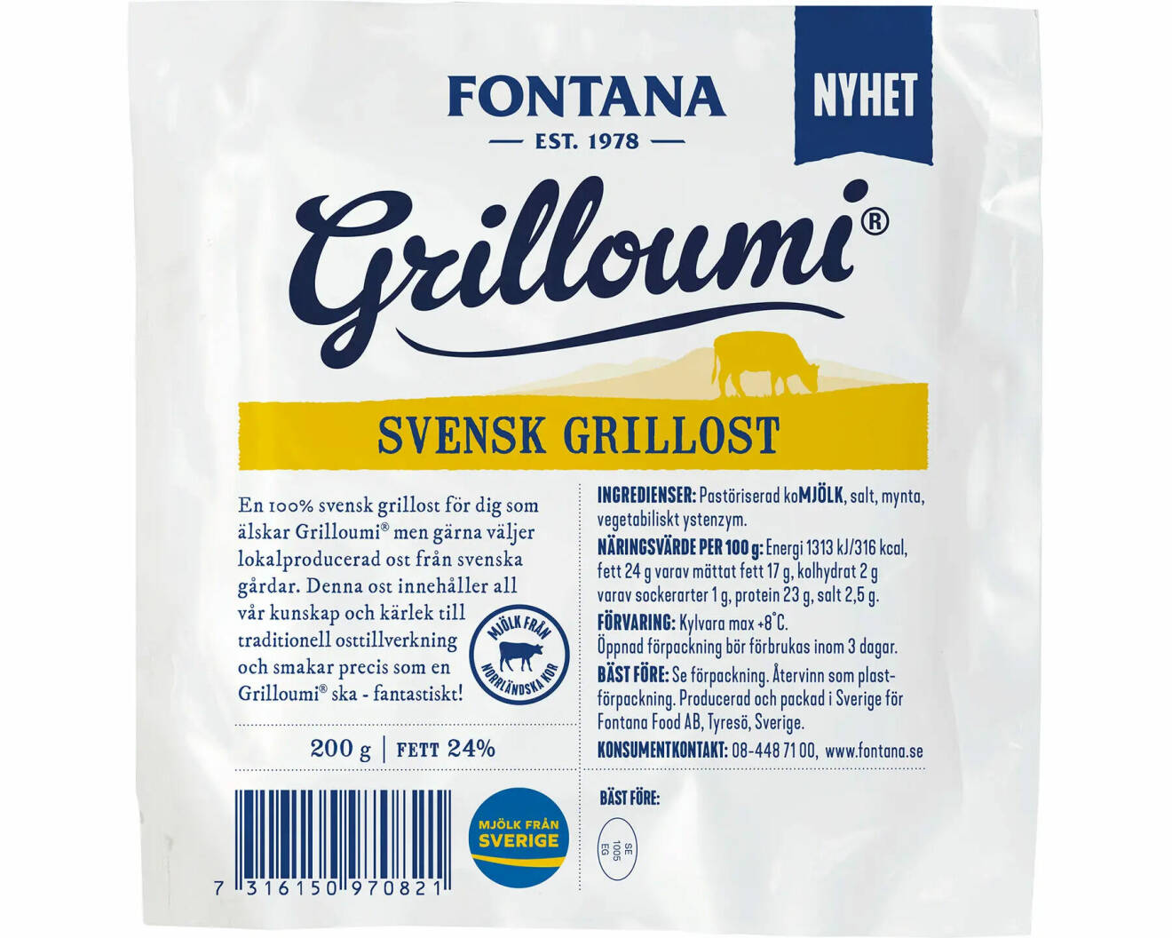 Vinnare i MåBra-valet 2022 – Årets mejeriprodukt: Fontanas grilloumi