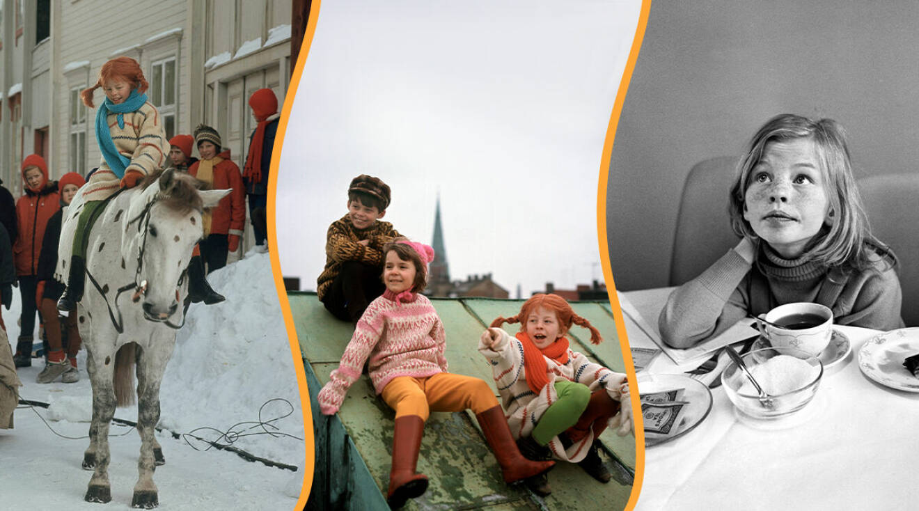 Historiska bilderna – 15 underbara foton från inspelningen av Pippi Långstrump
