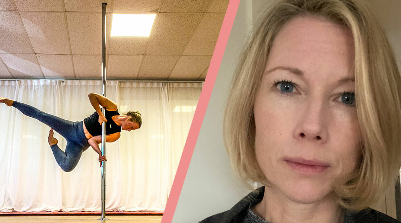 Erika, 42, var med om en trafikolycka – tränar idag pole dancing flera gånger i veckan