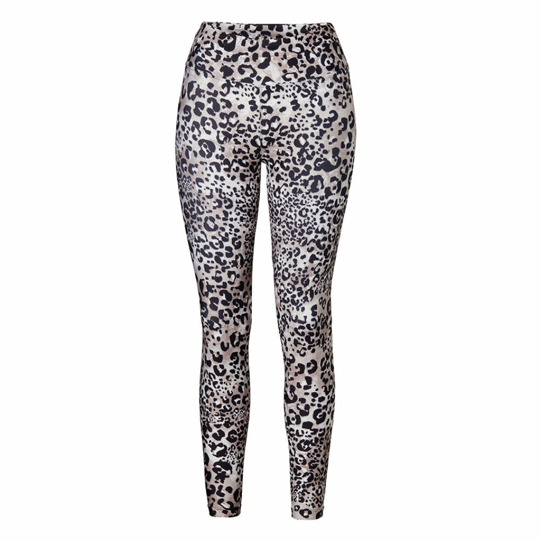 Indiska yogabyxa med leopardmönster
